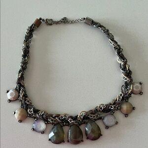 LOFT Multitone Faceted Stone Pendant Necklace